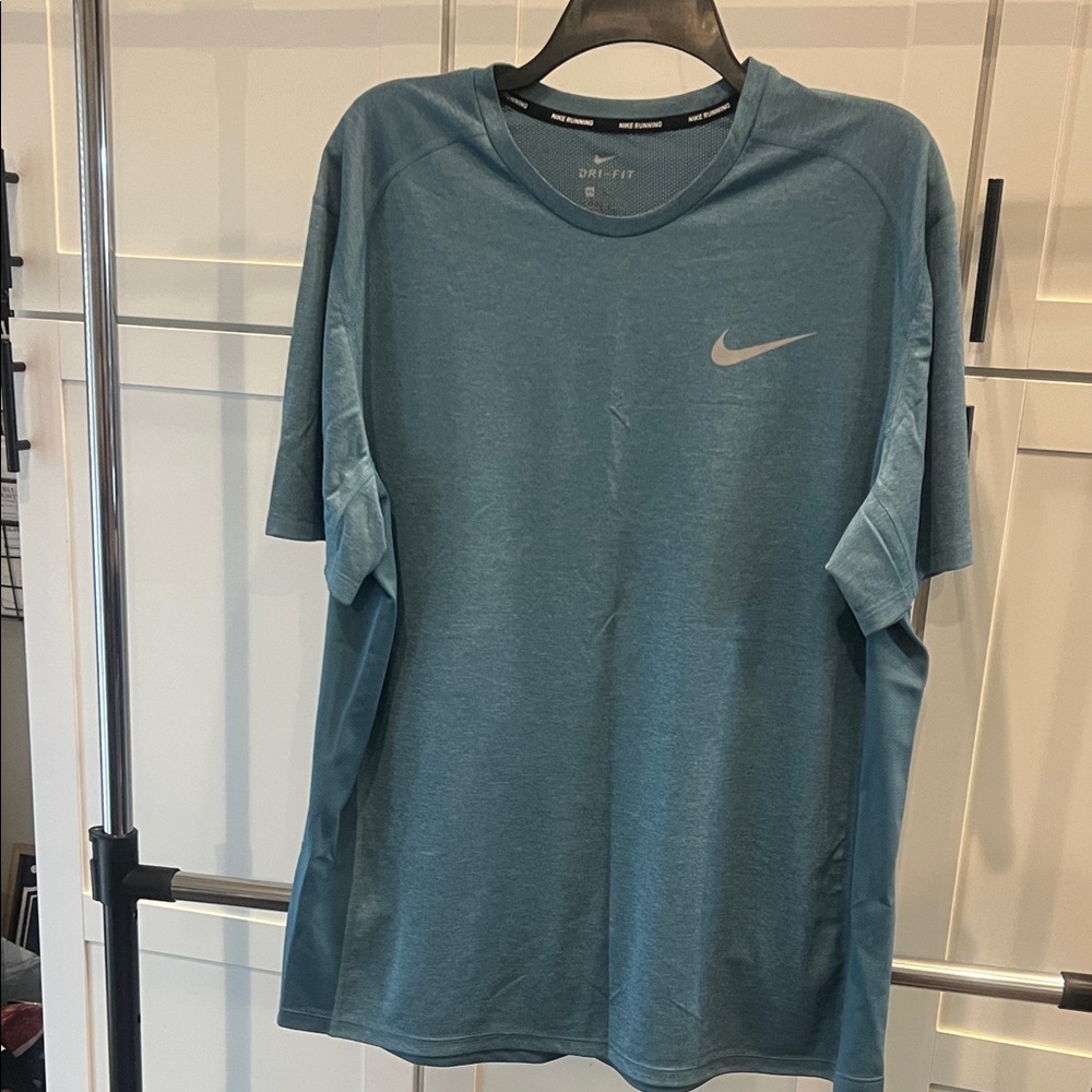Nike Womens 2xl Running Teal Dri-FIT Short Sleeve Tee